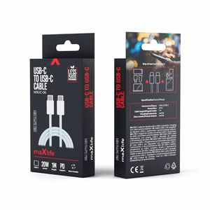 Maxlife MXUC-06 kaabel USB-C - USB-C 1,0 m 20W sinine nailon