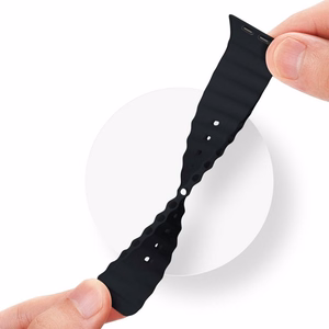 DUX DUCIS strap OCEAN WAVE silicone jaoks Apple Watch 38 / 40 / 41 mm graphite