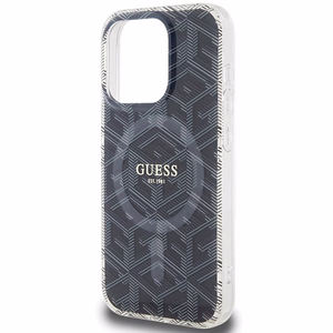 Guess IML GCube MagSafe ümbris jaoks iPhone 15 Pro - must