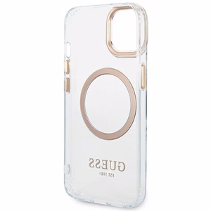 Guess GUHMP14SHTRMD iPhone 14 6.1 "kuldne / kuldne hard ümbris Metal Outline Magsafe