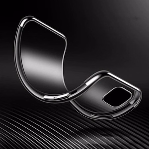 Läbipaistev värviline ümbris TPU geelist kate metallilise raamiga Samsung Galaxy S22 + (S22 Plus) musta värvi