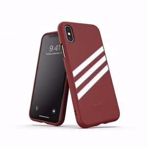 Adidas OR Molded PU Suede ümbris jaoks iPhone X / XS - burgundy