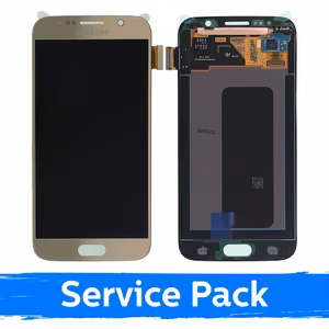 LCD ekraan ühilduv Samsung G920 S6 kuldne (Service Pack)