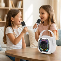 Blavec kantav Bluetooth kõlar WS-08 Karaoke Idol 8W 2 mikrofoniga valge