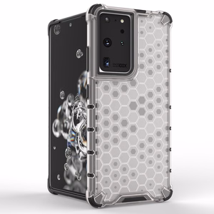 Honeycomb case бронированный чехол с гелевой рамкой для Samsung Galaxy S22 Ultra синий