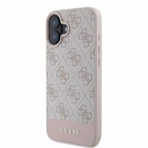 Guess 4G Bottom Stripe iPhone 16 Ümbris - Roosa