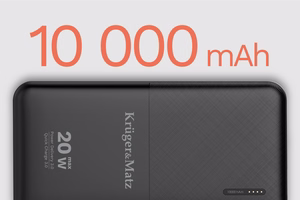 Kruger&Matz 10 000 mAh Li-pol akupank QC ja PD-ga