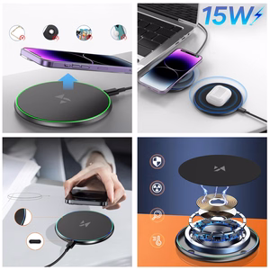 Wozinsky WLI-01Y 15W Qi Induktiivne Laadija koos USB-C Kaabel - must