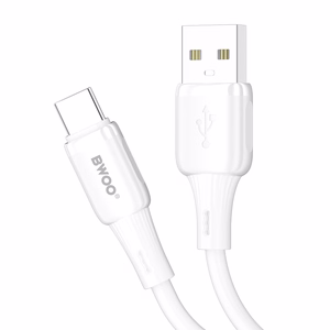 BWOO 3A silikoon kaabel X329C USB - USB-C 1m valge