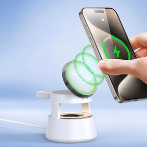 DUZZONA W23 5-in-1 Magnetic Juhtmevaba Charging Station with Bluetooth Speaker