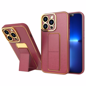 Uus Kickstand ümbris iPhone 13 Pro jaoks koos statiiviga punane