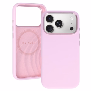 Liavec Silky ümbris metallist kaameraraamiga mudelile iPhone 18 Pro Max/17 Pro Max, roosa