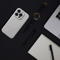 SILICONE MAG COVER Ümbris compatible with MagSafe jaoks SAMSUNG S26 Edge hall titatnium