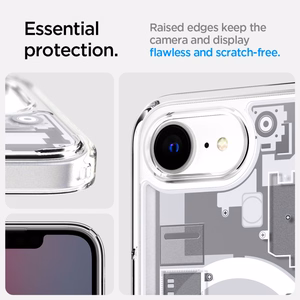 SPIGEN ümbris ULTRA HYBRID MAG compatible with MagSafe jaoks IPHONE 16E 2025 zero one valge