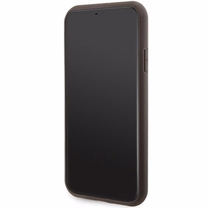 Guess GUHMN61G4GFRW iPhone 11 6.1" / Xr pruun/pruun kõva nahast ümbris 4G Collection metallist logoga MagSafe