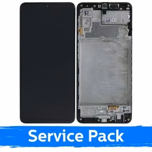 LCD дисплей совместимый с Samsung M225 M22 / E225 F22 чёрный с рамкой (Service Pack)