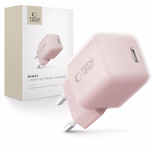 Tech-Protect NCM25 USB-C PD 25W Wall Laadija - roosa