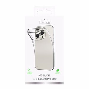 Puro 03 Nude Silicone Ümbris jaoks iPhone 16 Pro Max - Läbipaistev