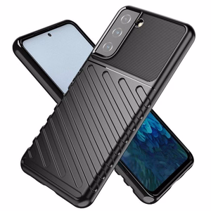 Thunder Ümbris ümbris jaoks Samsung Galaxy S23+ silicone armor ümbris must