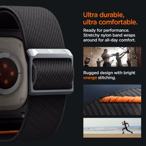 Spigen Lite Fit Pro Ümbris with Strap jaoks Apple Watch Ultra 1 / 2 (49mm) - Matte must