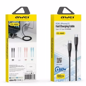 USB kaabel Awei CL-182i USB-C to Lightning 1.0m valge