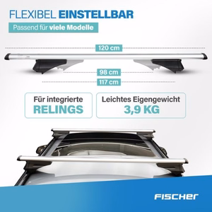 Fischer CrossLine – 1,2 m risttalad avatud katusereelingutele