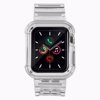 Silikoonist rihm Rihma käepael korpus Rihma Light komplekt Apple Watch 42mm - Must