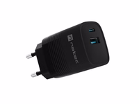 NATEC RIBERA GAN CHARGER 1X USB-A + 1X USB-C 30W must