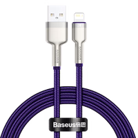 USB kaabel jaoks Lightning Baseus Cafule, 2.4A, 1m (purple)