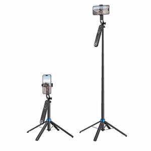 Selfie kepp Hoco statiiv juhtmevaba puldiga K22 must