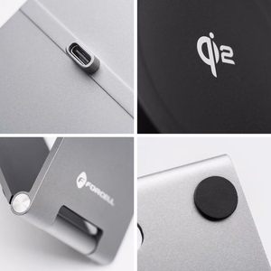 Juhtmevaba laadija Forcell F-Energy Flip Charge USB C Qi2 15W compatible with MagSafe hõbedane 0INT