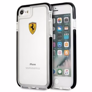 Ferrari Hardcase FEGLHCP7BK iPhone 7/8 SE 2020 / SE 2022 Shockproof läbipaistev must