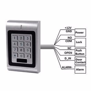 Autonoomne läbipääsukontroller klaviatuuri ja kaardilugejaga,  K1-MF, EM/Mifare, IP66