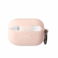 Karl Lagerfeld KLAP2RUNIKP AirPods Pro 2 cover roosa/roosa Silicone Karl Head 3D