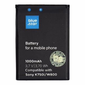 Aku jaoks Sony Ericsson K750i / W800 / W550i / Z300 1000 mAh Sinine Star Premium