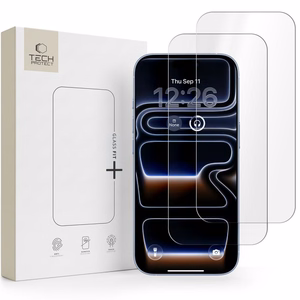 Tech-Protect Glass Fit+ 2-pack karastatud klaas jaoks iPhone 16 Pro Max / 17 Pro Max - läbipaistev