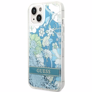 Guess GUHCP14MLFLSN iPhone 14 Plus 6.7 "green / green hardcase Flower Liquid Glitter