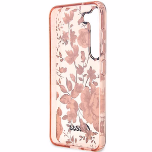 Guess GUHCS23MHCFWSP S23+ S916 розовый/розовый жёсткий чехол Flower Collection