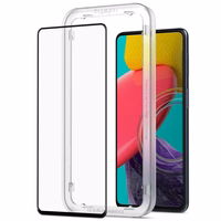Spigen ALM Glass FC karastatud klaas Samsung Galaxy M53 5G jaoks - must