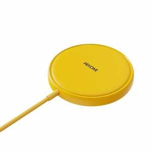 WEKOME WP-U166 Tint Series Qi juhtmevaba laadija integreeritud USB-C-kaabliga, MagSafe'iga ühilduv, 15 W, kollane