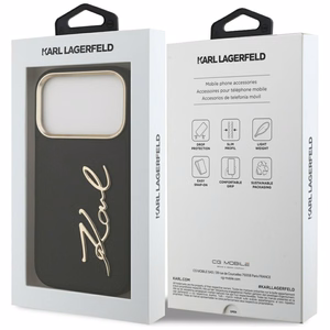 Karl Lagerfeld Karl Script Logo Ümbris jaoks iPhone 17 Pro - Must