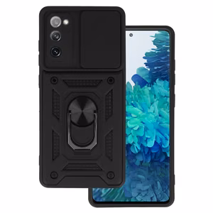 Slide Camera Armor Ümbris jaoks Samsung Galaxy S20 FE/Lite must