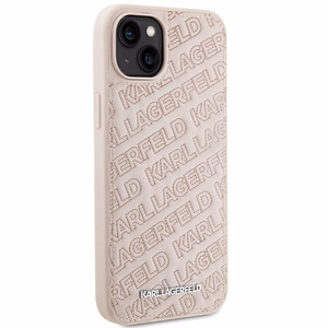 Karl Lagerfeld чехол для iPhone 15 Plus KLHCP15MPQKPMP (Quilted Pattern) розовый