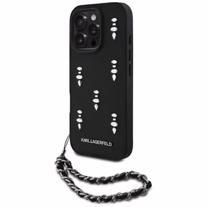 Karl Lagerfeld Saffiano Crystals w/Chain iPhone 16 Pro Ümbris - Must