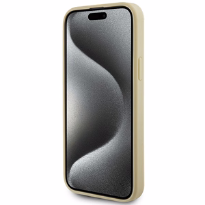 Guess GUHCP15MPS4DGPD iPhone 15 Plus 6.7" золотой/золотой жёсткий чехол Strass Metal Logo