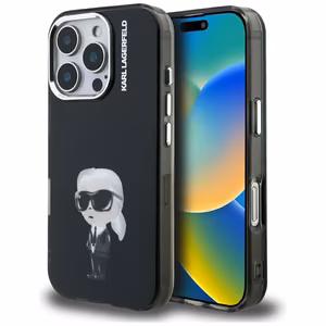 Karl Lagerfeld IML Aquarelle Karl & Logo MagSafe Ümbris jaoks iPhone 16 Pro Max - must