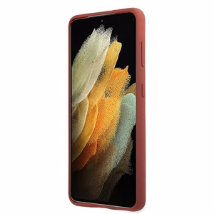 Mercedes Silicone Line чехол для Samsung Galaxy S21 - красный