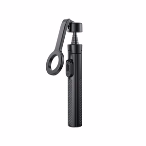 XO SS37 Bluetooth selfipulk-statiiv, must, magnetiline, MagSafe'ile, 124cm