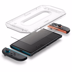 Spigen Glas.Tr ”EZ FIT” Karastatud klaas 2-pack jaoks Nintendo Switch 2 - Läbipaistev