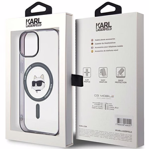 Karl Lagerfeld KLHMP15SHCHNOTK iPhone 15 6.1" läbipaistev hardcase IML Choupette`s Head MagSafe